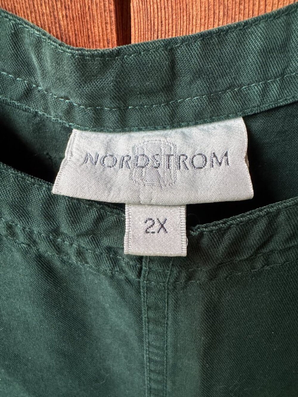 NWT Nordstrom Forest Green Vintage 90's Jumper Pocket Dress in Women's 2X - Picture 3 of 8